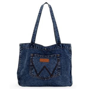 Wrangler Tote Bag Large Canvas Purses Jean Handbag Everyday Bag ^-^